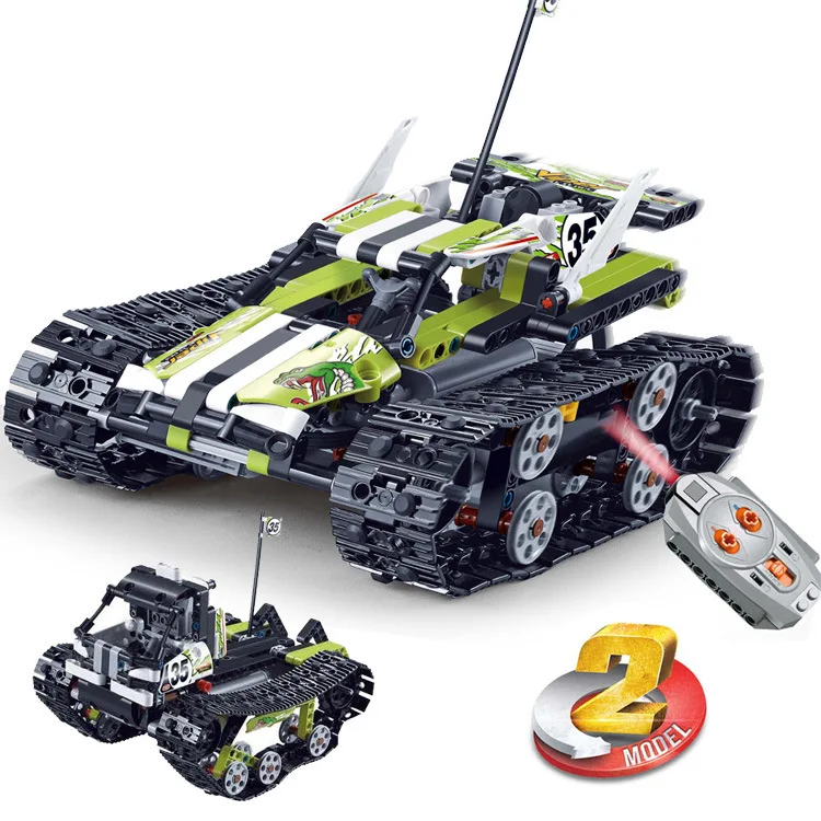 

Building Blocks Technic RC CAR TRACKED RACER DECOOL 3501 Models Bricks Kits Compaitble with Legoingly Toys For Chlidren .