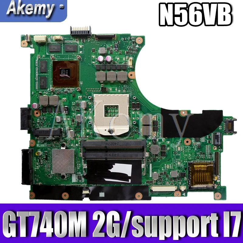 N56VB Moederbord Voor Asus N56VM N56VB N56VV N56VZ Laptop Moederbord REV2.0 N56VB GT740M 2G Ondersteuning I7 Originele N56VB Moederbord Voor Asus N56VM N56VB N56VV N56VZ Laptop Moederbord REV2.0 N56VB GT740M 2G Ondersteuning I7 Originele