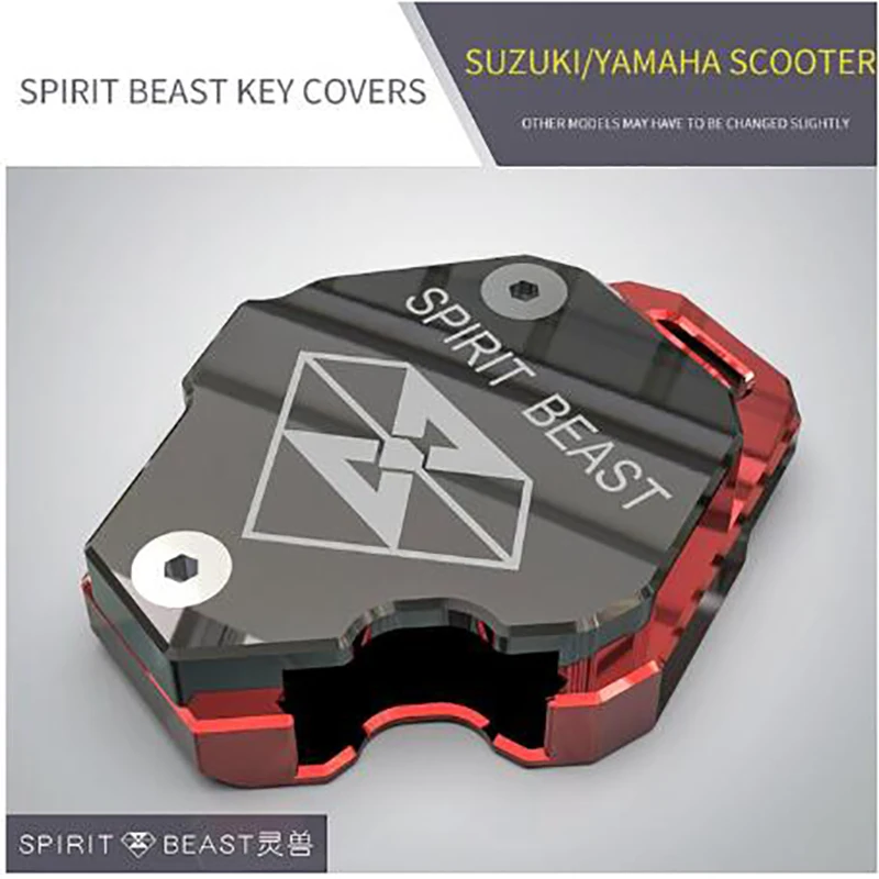 Red Чехол для ключей мотоцикла SPIRIT BEAST, алюминиевый чехол для скутера SUZUKI Yamaha CYGNUS-Z CYGNUS-X BWS Honda X-150 Kymco - Цвет: Red
