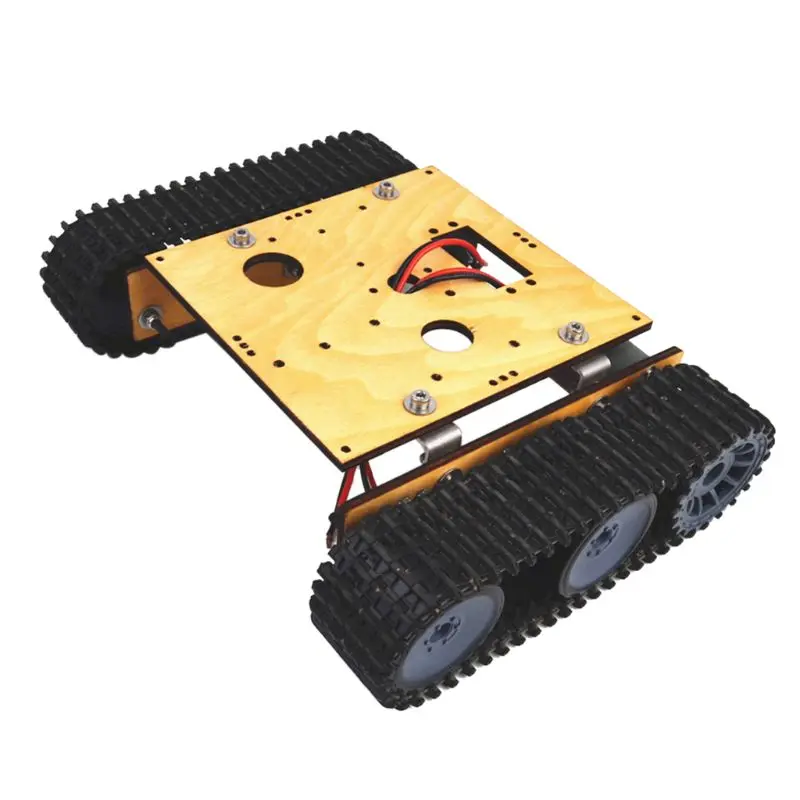 

Wood Tank Robot Chassis DC 9-12v Crawler DIY Assembly Kit