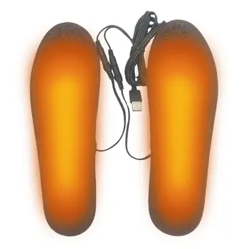 

USB Heated Shoe Insoles Feet Warm Sock Pad Mat Electrically Heating Washable Thermal Unisex Winter Outdoor With Adapter