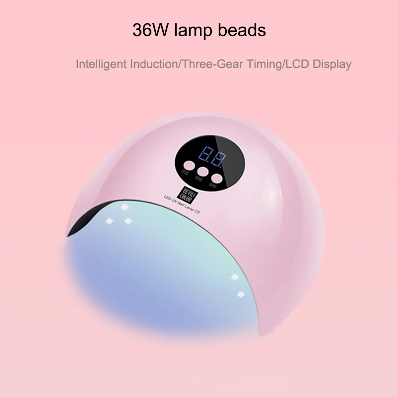 New Arrival 36W UV Led Lamp Nail Dryer 12 Leds UV Lamp For All Types Gel Nail Machine Curing 60s/90s Timer USB Beauty