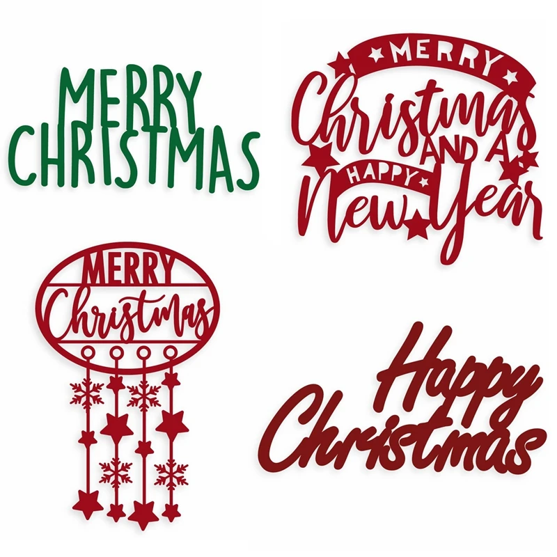 

Christmas Phrases Metal Cutting Dies Xmas Phrases Die Cuts For Card Making DIY Scrapbooking New 2019 Embossed Crafts Cards