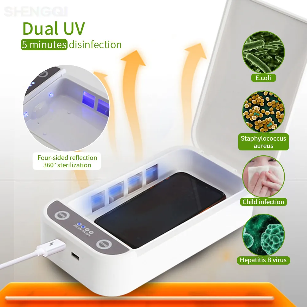 

Antibacterial UV disinfection 2 in 1 disinfection box aromatherapy box face mask jewelry watch household tool disinfection box