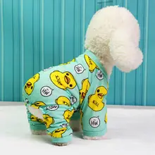 Dog Cotton Romper Pajamas Costume Pint Dog Jumpsuits Clothes Puppy Clothing for Dog Rompers BathrobeTeddy Cat Clothes