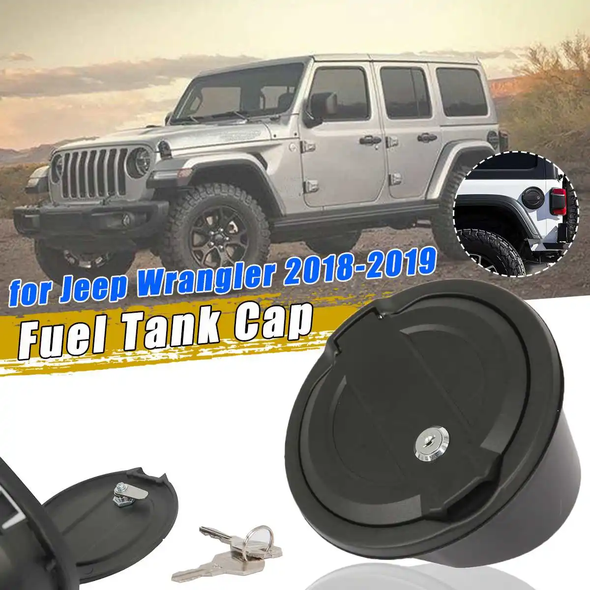 Для Jeep для Wrangler JL 20119 крышка бака с 2x ключом автомобильные масла крышка топливного бака крышка авто аксессуары