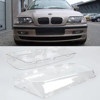 

A Pair Polycarbonate Left & Right Front Headlight Lens Cover 4D Clear Car Headlight Lenses Lamp Cover For BMW E46 98-01