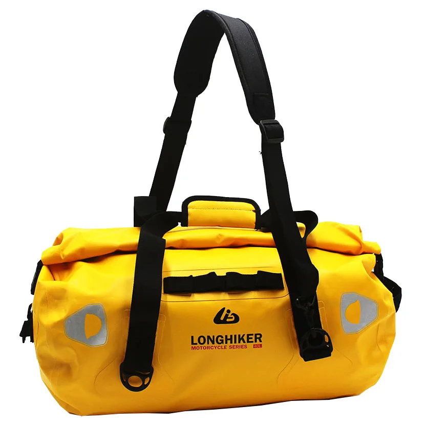 Bolsa de lona impermeable para natación al aire libre, bolsa trasero para motocicleta, ciclismo, gimnasio, kayak, canotaje, pesca y Camping