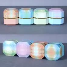 Мини жестяная коробка для хранения чая кофе конфеты Алмазная форма металлический чехол для свадьбы PXPC