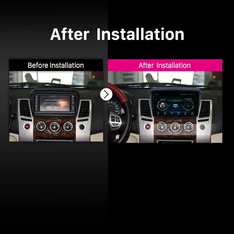 Harfey 9inch Android 9.1 car GPS Radio for MITSUBISHI PAJERO Sport/L200/2006+Triton/2008+ PAJERO 20