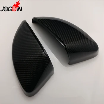 

Real Carbon Fiber For Audi A3 S3 8V 2013- 2019 Side Rear View Rearview Back Mirror Cover Replacement 2P -Without lane assist