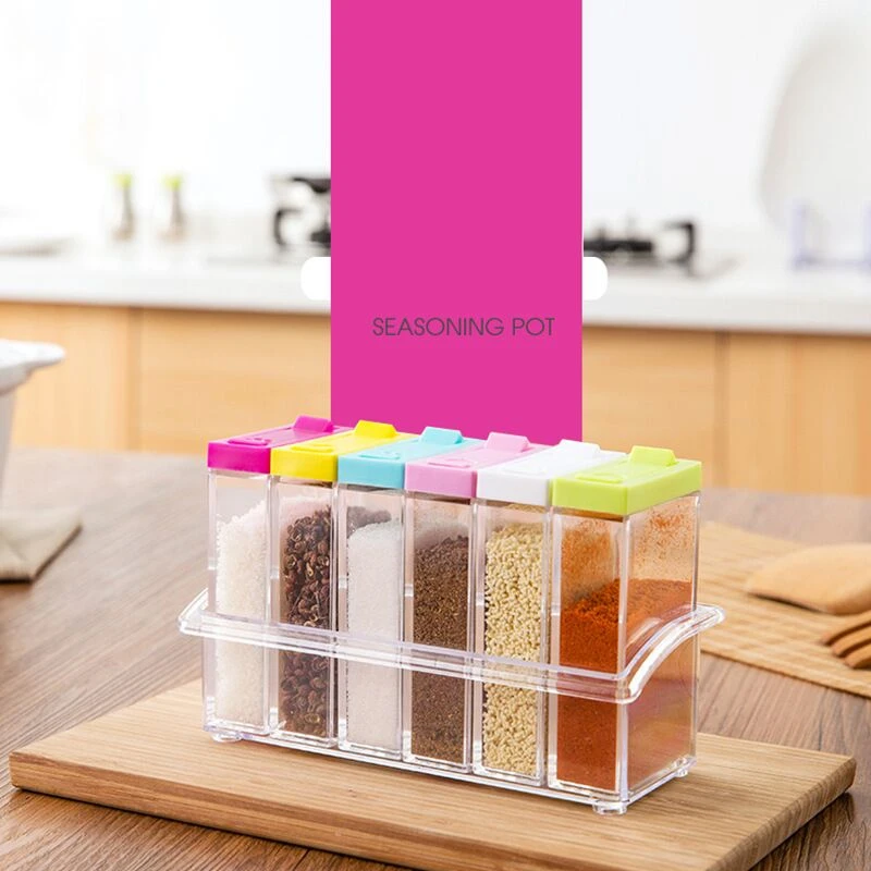 6 шт./компл. банка для специй коробка приправ кухонная емкость хранения контейнер