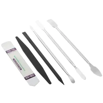 

6pcs Universal Mobile Phone Repair Opening Tool Metal Spudger Kits Disassemble Crowbar Metal Steel Pry Phone Hand Tool Set