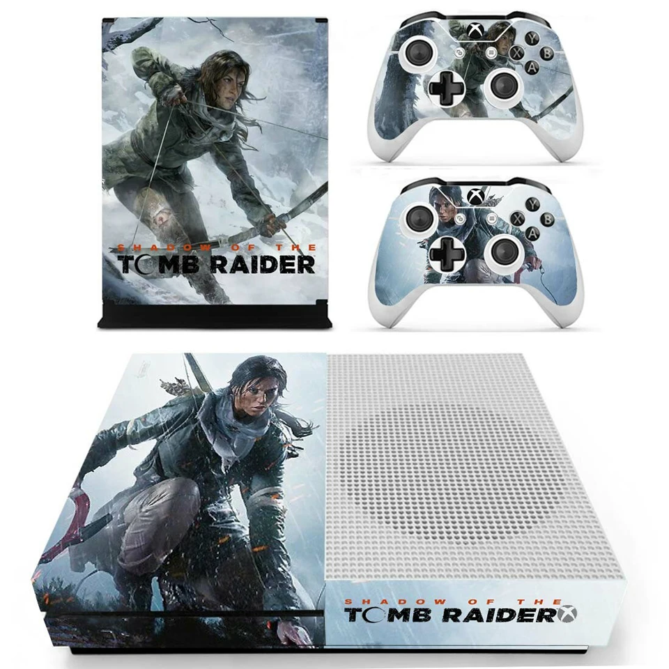 Tomb Raider Vinly наклеивающиеся Переводные картинки для детей xbox One S консоль с двумя беспроводными контроллерами кожи
