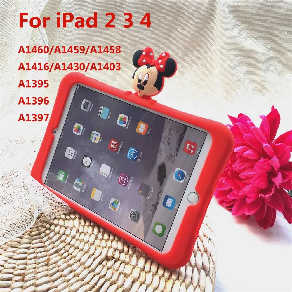 Микки и Минни Маус чехол s для iPad Air 1 2 pro 10,5 9,7 для iPad pro 11 мини на возраст 3, 4, 5, мягкая подставка чехол для iPad 10,2 - Цвет: for ipad 2 3 4