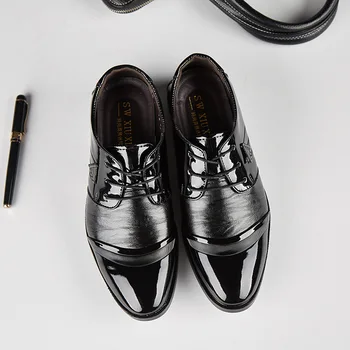 

Men's formal shoes men's business casual derby shoes fashion pointed lace-up shoes wedding banquet men's formal shoes