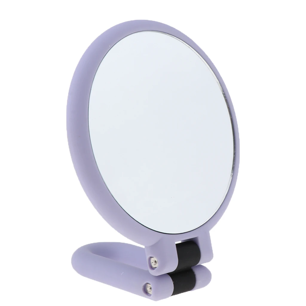 Folding Hand Held Mirror with 2x/3x/15x Magnification & True Image, Travel Countertop Makeup Shaving Mirror 