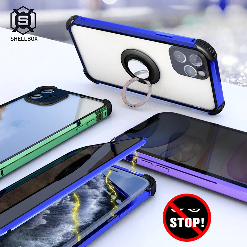 Чехол Shellbox магнитный для iPhone 11 Pro Max 8 7 Plus Силиконовый противоударный чехол X XR XS с