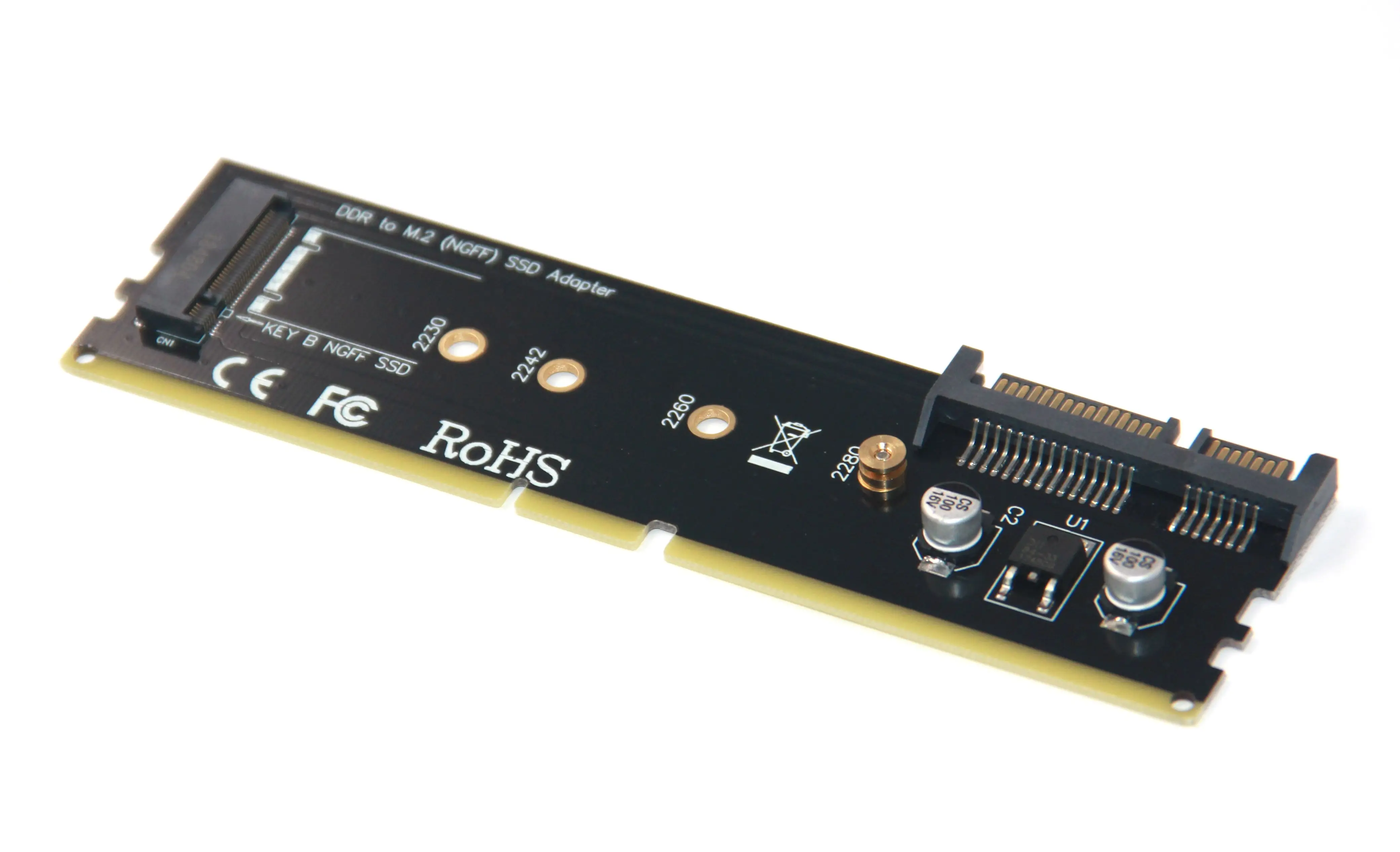 L DDR4 3 от 2 до M2 SATA SSD адаптер M.2 NGFF B Ключ Райзер карта 15Pin Power 7Pin порт передачи данных
