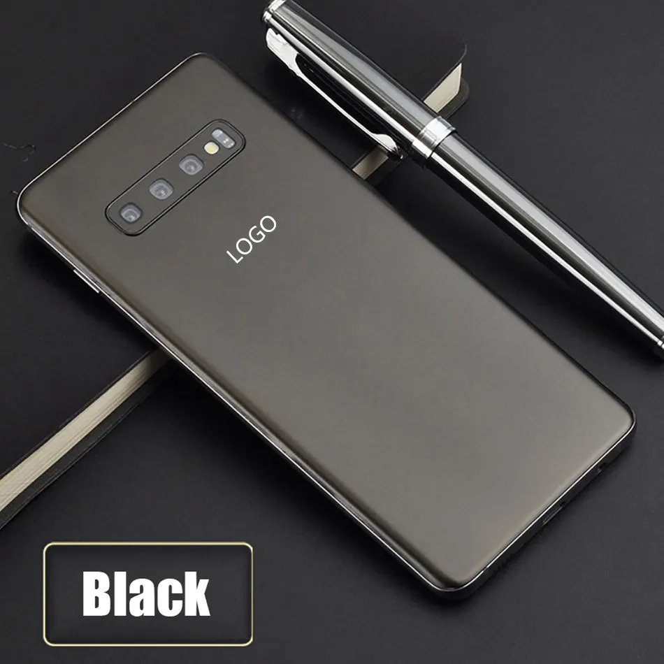 Ледяная пленка задняя наклейка чехол для телефона samsung S10 S9 Plus Note 8 тонкий устойчивый к царапинам защитный чехол сплошной цвет декоративная наклейка - Цвет: Black