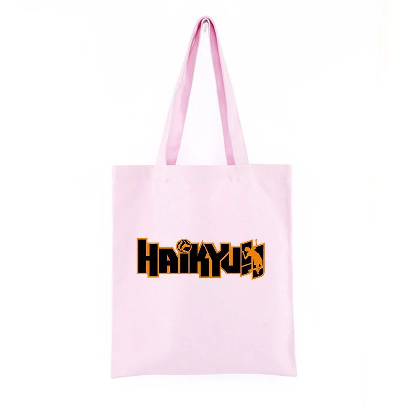 Haikyuu Japanese anime canvas bag casual Vintage shopper bag Punk fashion Harajuku female bag large capacity women shoulder bag 