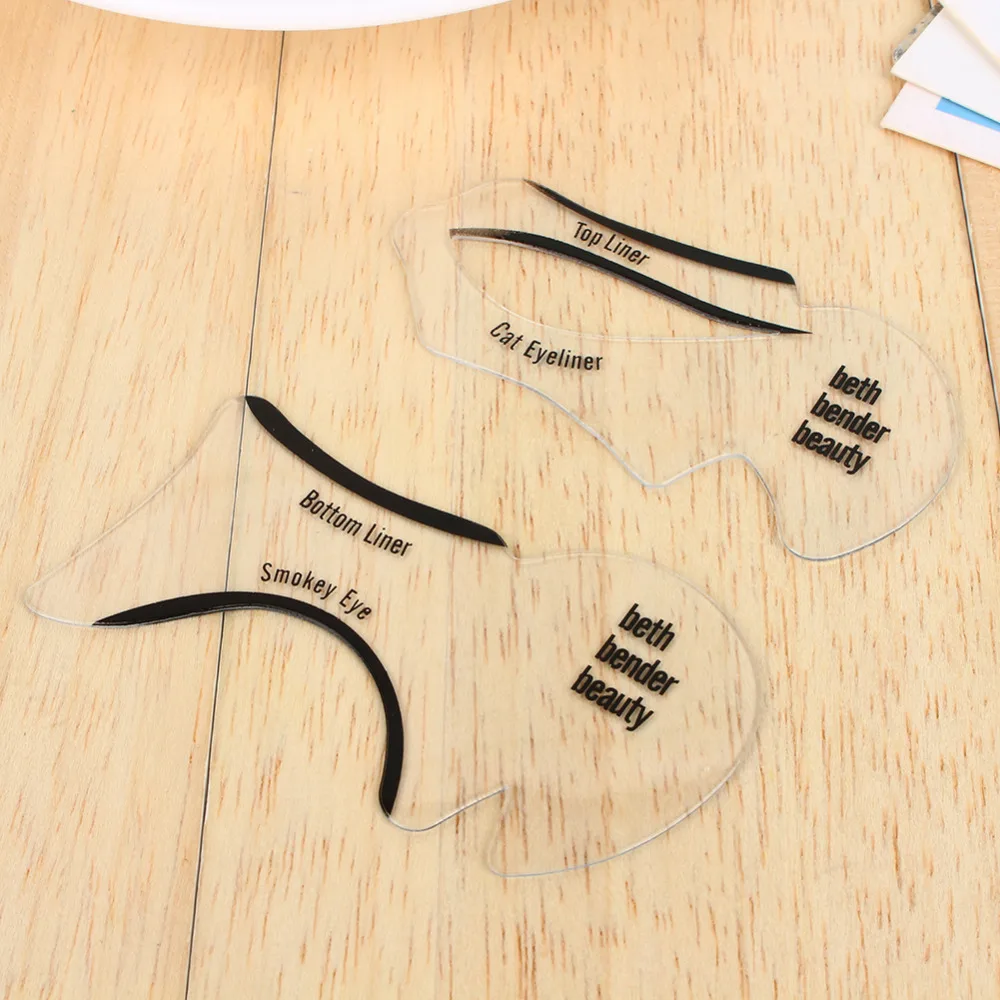 NEW Eye Makeup Template Eye Shadow Eyeliner Makeup Tool Cat Eye Card Women Cat Line Pro Eyeliner Stencils Template Shaper Model