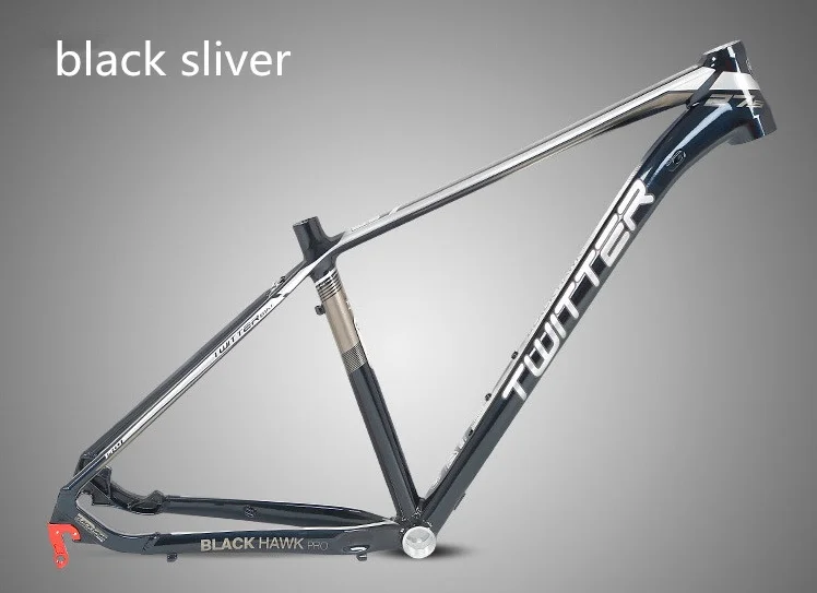 MTB горный велосипед рама из алюминиевого сплава Black Hawk Pro XC внедорожная УФ-наклейка 27,5/29*15,5 дюймов 17 дюймов велосипедная Рама кросс-кантри - Цвет: 29x17 black silver