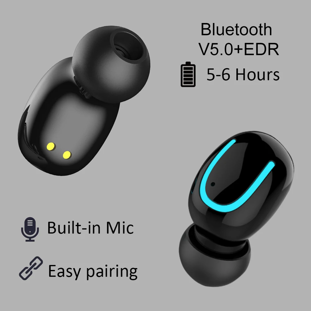 Tws мини настоящие Беспроводные Bluetooth 5,0 спортивные стерео музыкальные спортивные наушники Игровые наушники-вкладыши с микрофоном