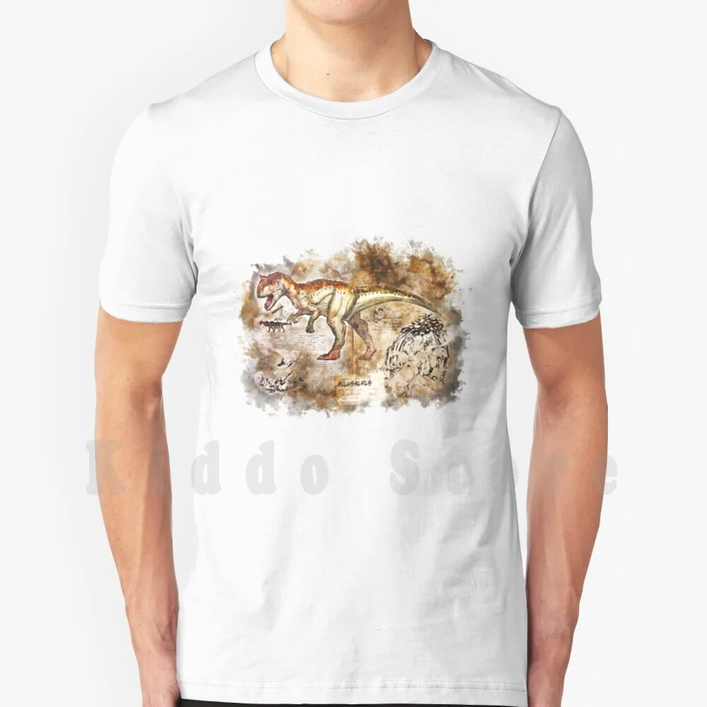 Allosaurus T Shirt Uomo Cotone Cotone S-6Xl Grifone Ark Survival Evolved Videogioco Document Enciclopedia Ark Survival