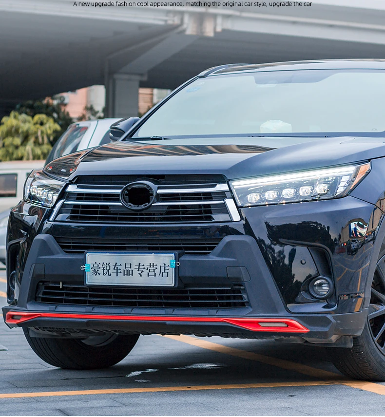 Автомобильный Стильный чехол для фары Toyota Highlander все светодиодный светодиодный головной фонарь все светодиодный фара Highlander дневные ходовые огни