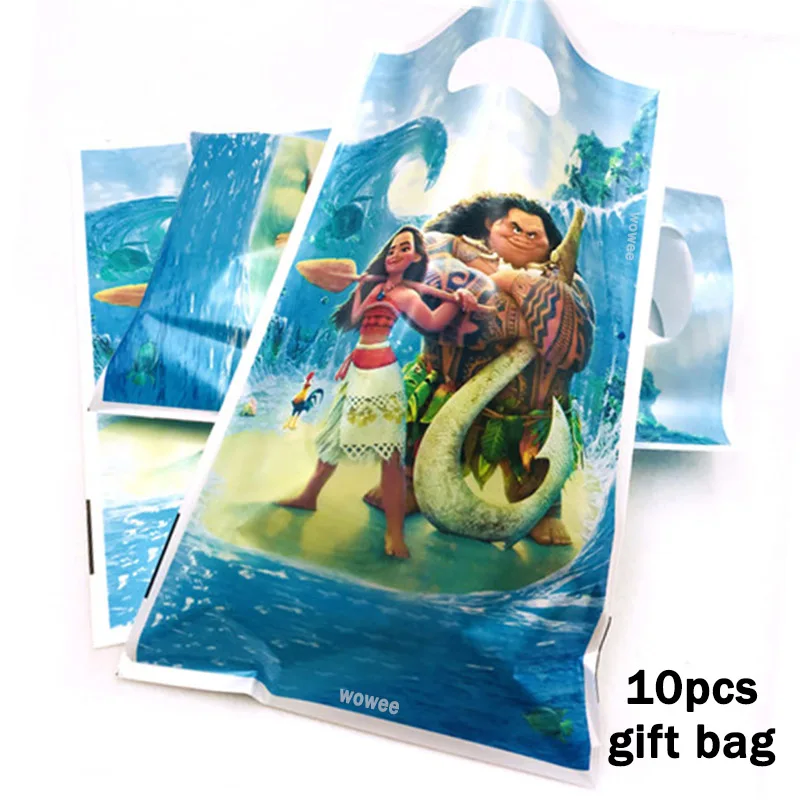 10pc Gift Bag 24 шт./компл. Моана для капкейка-Baby Shower дети День Рождения декоративные принадлежности дети были счастливы День рождения расходные материалы - Цвет: 10pc Gift Bag