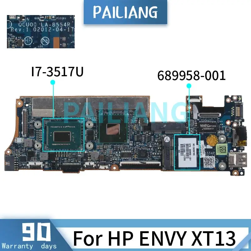 Parpailiang-placa Mãe para Computador Portátil Placa Mãe para hp Envy Xt13 de 10 a 001 Sr0n6 Placa-mãe para notebook - Imagem 2