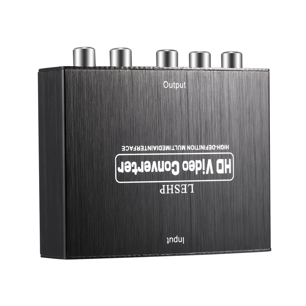 LESHP 2 канала импульсно-Кодовая Модуляция(LPCM) 50/60HZ 1,65 Гбит/с/165 МГц HDMI к RGB компонент(YPbPr) видео+ R/L аудио адаптер конвертер HD ТВ черный
