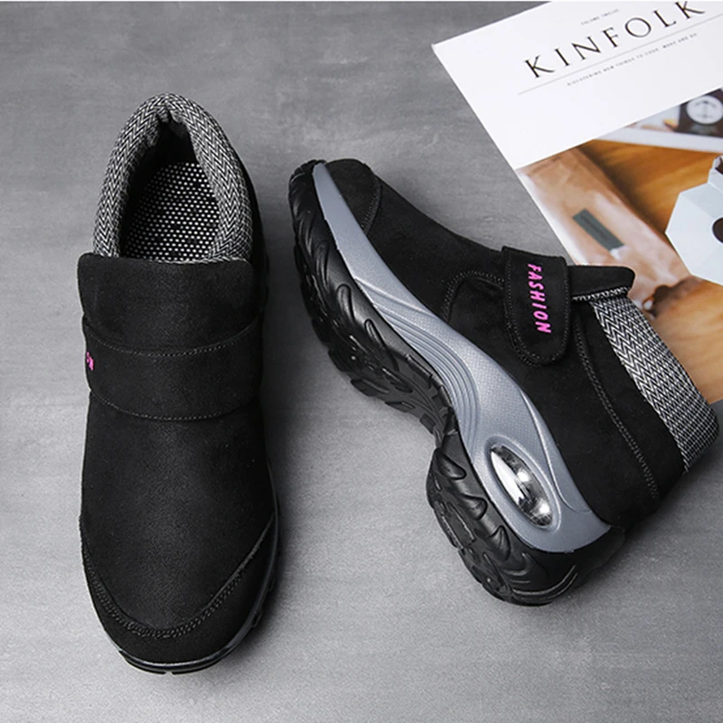 Обувь с округлой подошвой кроссовки для прогулок chaussures femme зимние сапоги теплая бархатная толстая подошва увеличенная платформа