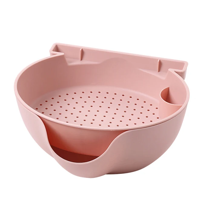 Hot Double-layer Separation Design Drain Basket PP Material Mobile Phone Holder Multifunctional PLD