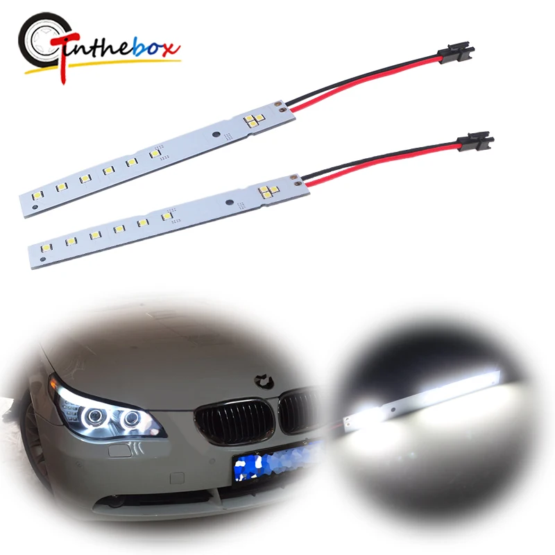 

GTinthebox 2PC White/Red/Ice Blue LED Strips Eyelid Eyebrow Mod Headlight Retrofit For BMW E60 LCI 5 Series