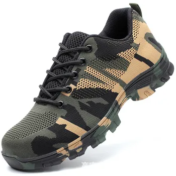 

High Quality Work Sneakers Indestructible Ryder Shoes Men And Women Steel Toe Air Safety Boots Puncture-Proof Breathable Shoes