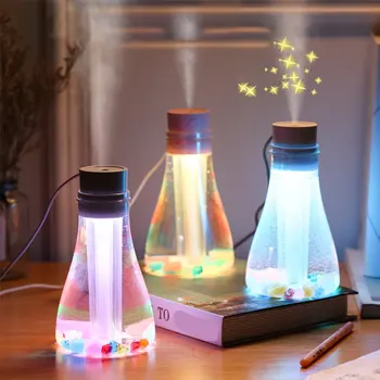

USB Mini Wishing Bottle Humidifier Lantern type Ambient Light Electronic component ABS PP Silica gel PSPET Air atomizer