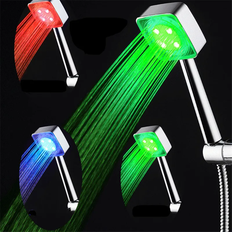 

LED Shower Temperature Sensitive Color Changing Shower Multicolor Waterfall Sprayer