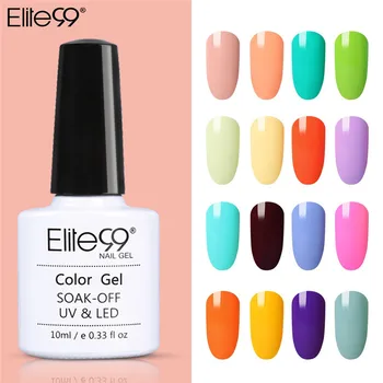 

Elite99 Nail Art Gel 10ML Pure Nail Color UV LED Gel Nail Polish Long-lasting Macaron Soak off Varnish Gel Lacquer