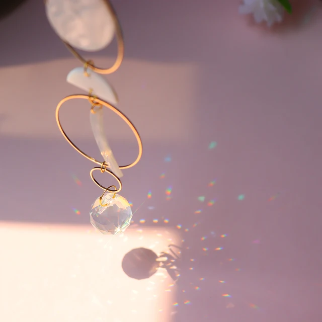 Napfogók Félek Hold Medál Világos Fogó Szivárványkészítő Nap És Ajándék Jó Szerencsét Diy Kültéri Kerti Dísz - Image 5