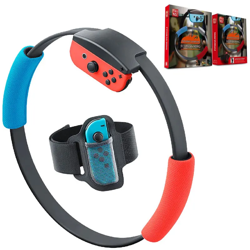 

Nintend Switch Fitness Ring Somatosensory Ring-Con Anti-Slip Grips Adjustable Leg Strap Set For Ring Fit Adventure Sport Game