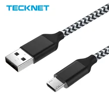 TECKNET Micro USB кабель 2A Быстрая зарядка USB кабель для передачи данных для samsung Xiaomi Tablet Android usb зарядный шнур Microusb кабель для зарядного устройства