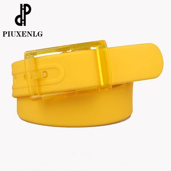

High Quality Silicone Belt Unisex Belt Plastic Buckle Candy Color Trend Belt Streetfashion Adjustable Young Trend Belt Wild Jean