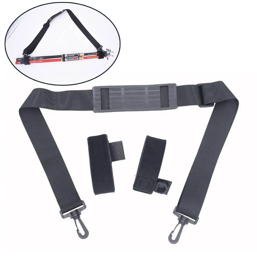 

Rod Fishing Tackle Shoulder Strap Belt, Adjustable Fish Rod Pole Carry Strap, Sling Band, Travel Tackle Shoulder Belt