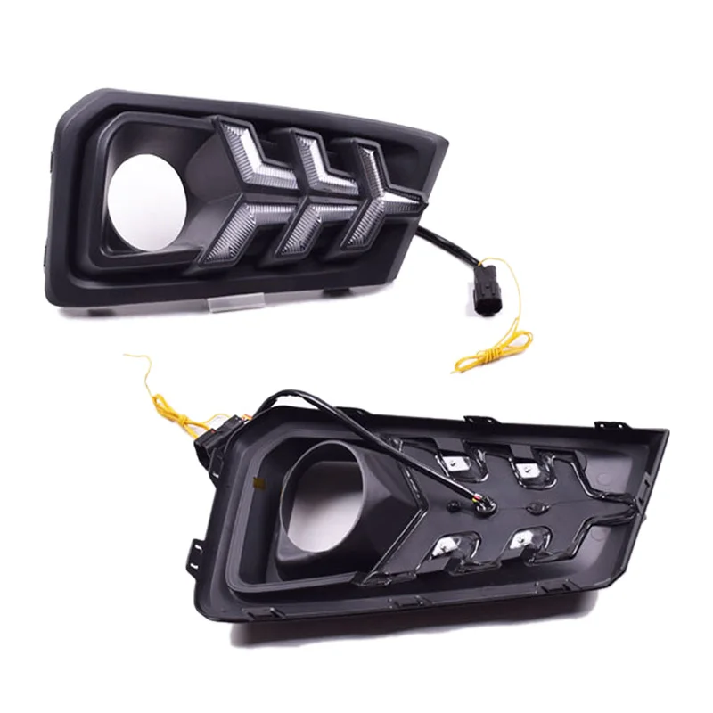 

Car LED Daytime Running Light Dynamic Turn Yellow Signal Function Car DRL 12V LED Fog Lamp Decoration for Honda Amaze 2018 2019