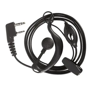 

Portable Mini 2 Pin K Type Plug Earpiece Headset Wired Earphone with Microphone Universal Ear Hook Walkie-talkie