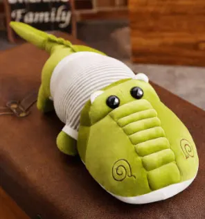 70 CM Green 70-80-100 CM Large Kawaii Plush Crocodile Soft Pure Cotton Environmental-friendly Baby Comforting Sleeping Toy Kid's Gift - Цвет: 70 CM Green