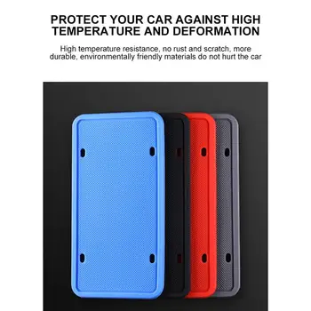 

Hot Universal Rust-Proof Silicone License Plate Frame Scratch-Resistant Durable Protection Car License Cover Cadre Silicone Hold