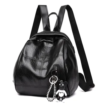 

The new Korean version of the classic ladies'shoulder bag and ladies' fashionable soft leather backpack in 2019